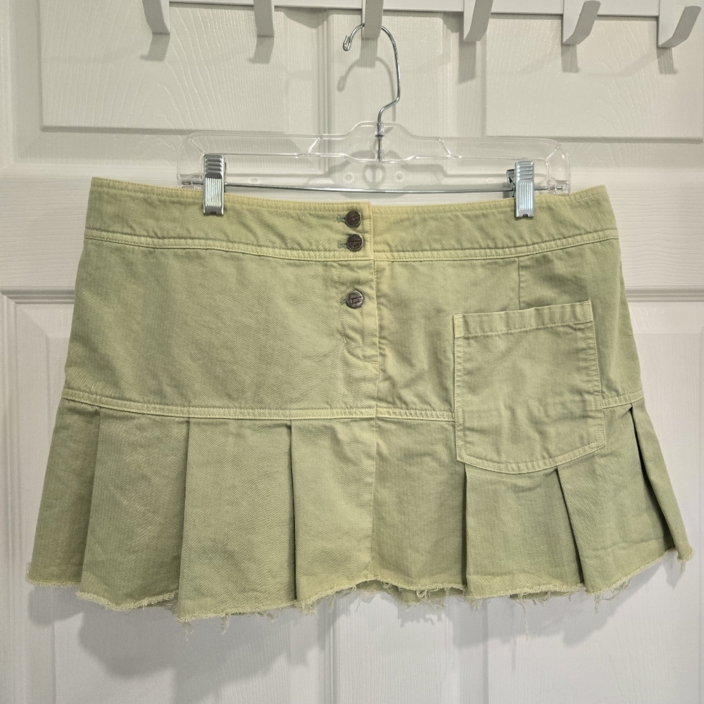 American Eagle Outfitters Light Lime Green Mini Skirt Vintage Style